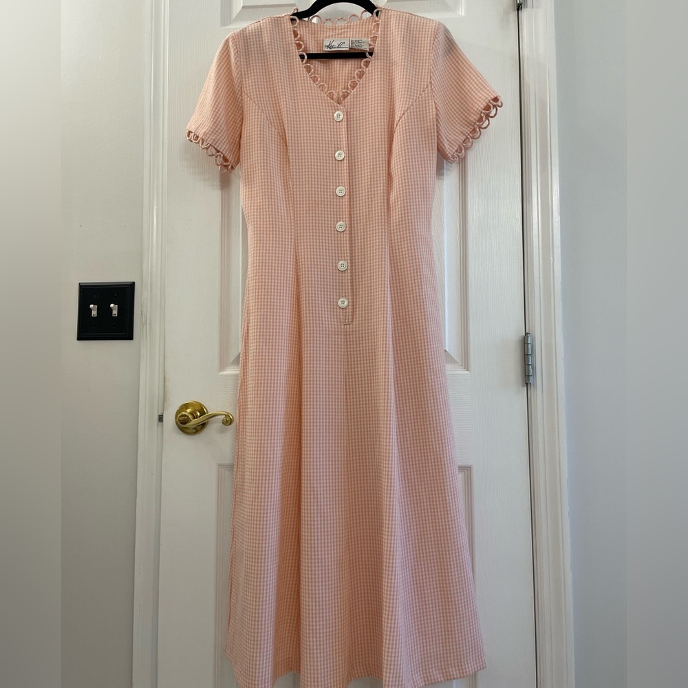 Kathie Lee Collection Peach Midi Dress